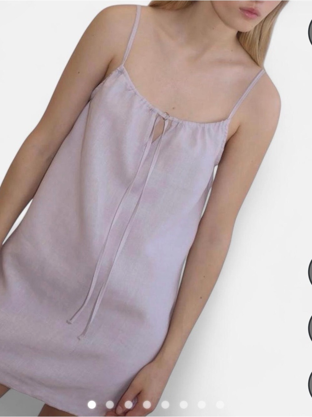 Deiji studios Lightweight lilac linen Slip Dress